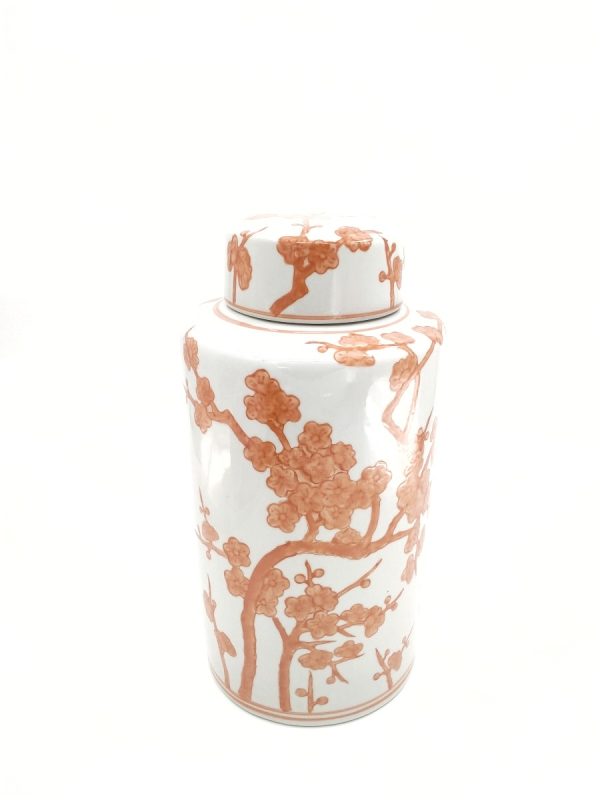 Cherry Blossom Jar White