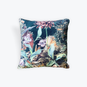 Forest Green Floral Cushion